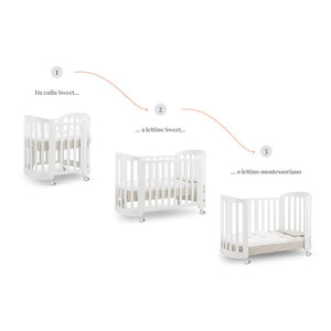 Lettino Evolutivo Sweet Erbesi Completo Grigio - 2