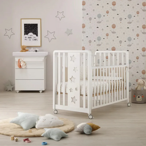 Lettino Azzurra Design Glam 9ni1 Stelle Bianco