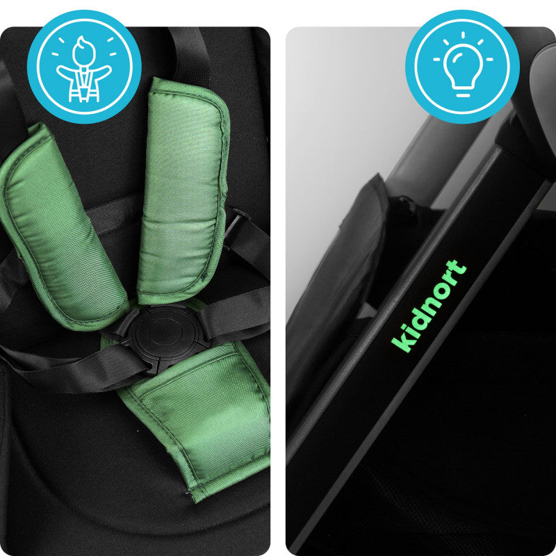 Lettino completo Web con Passeggino 2in1 Isbjiorn Green - 15