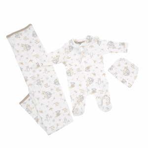 Set neonato 3 pezzi in caldo cotone Beige  0/1 mese