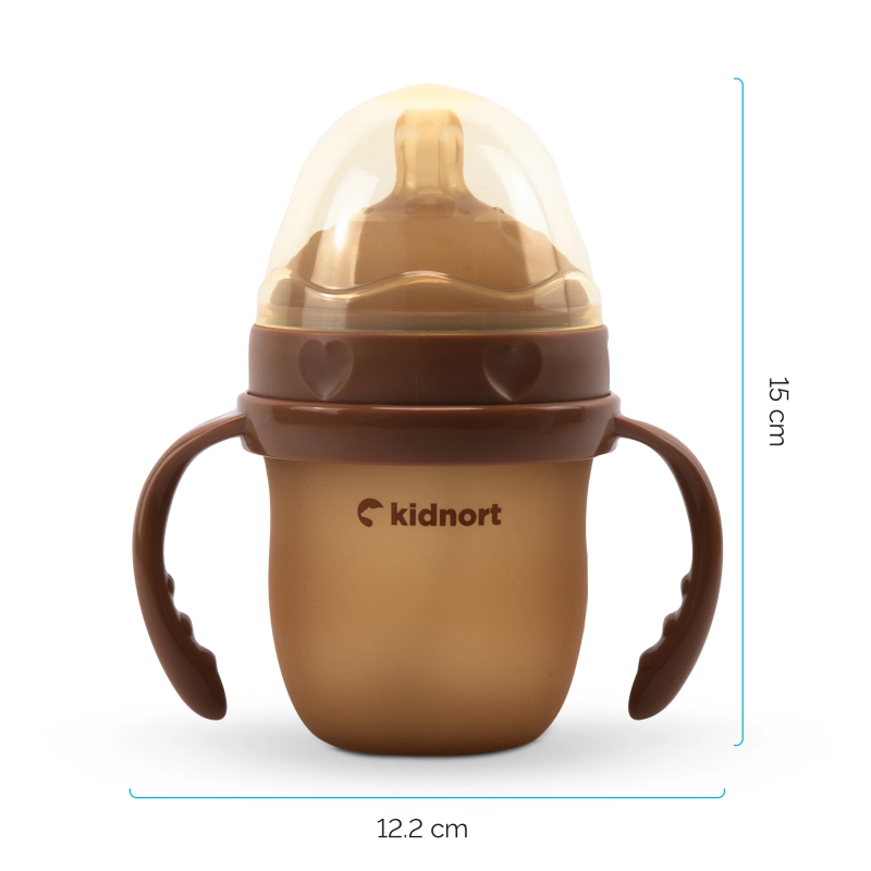 Biberon in silicone Medicale Medicale Eple 240 ml Brown - 2