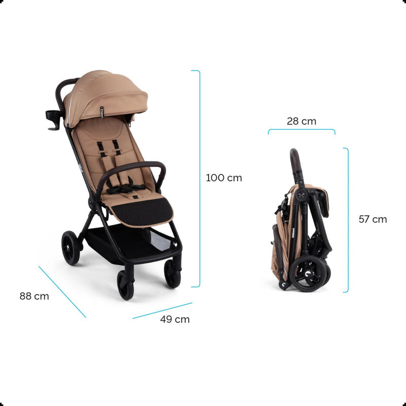 Passeggino Con Chiusura Automatica Snøugle Kidnort Dark Grey - 13