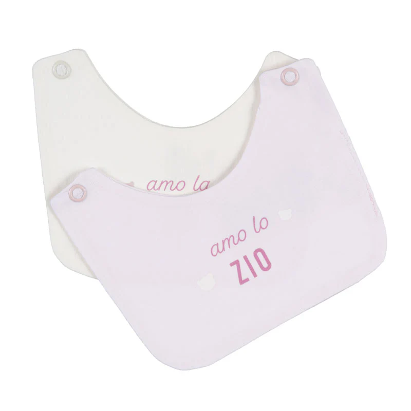 Bavagli Nanan con scritta Rosa Amo la zia/lo zio - 4
