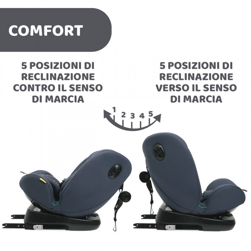 Seggiolino Chicco Auto Unico Evo Grey Black - 8