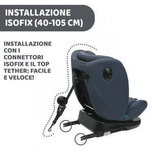 Seggiolino Chicco Auto Unico Evo Grey Black - 11