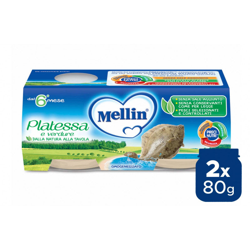 Omogeneizzato Platessa Mellin - 2 x 80 g