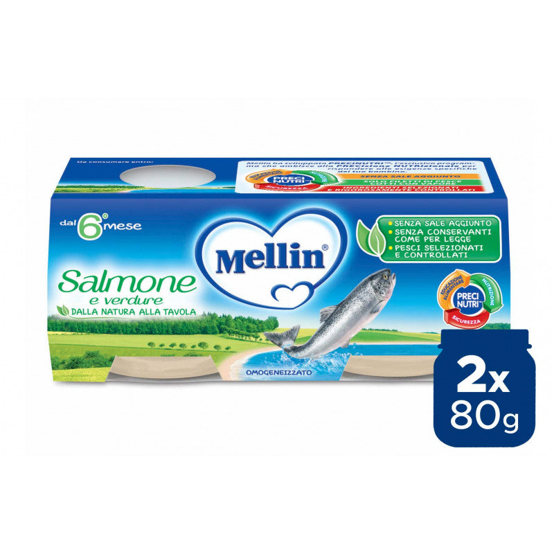 Omogeneizzato Salmone Mellin - 2 x 80 g