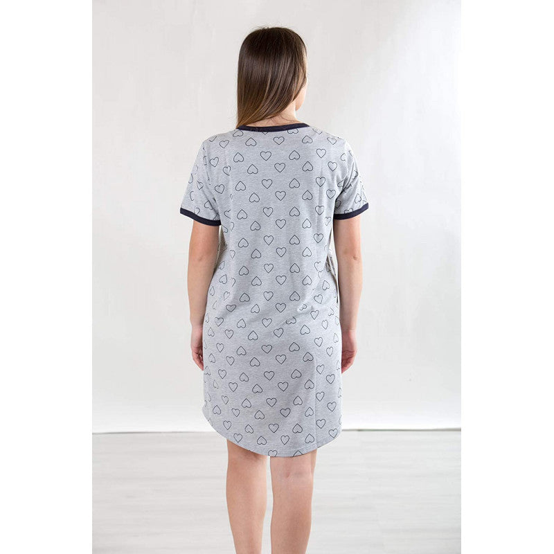 Camicia da Notte Grigia a Cuori - T5 - 2