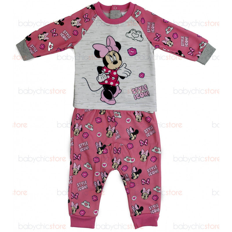 Tuta Neonato Disney Minnie Rosa/Grigio - 3 Mesi