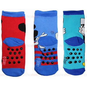 3 Paia Calzini Antiscivolo Mickey Mouse - 27/30 - 2