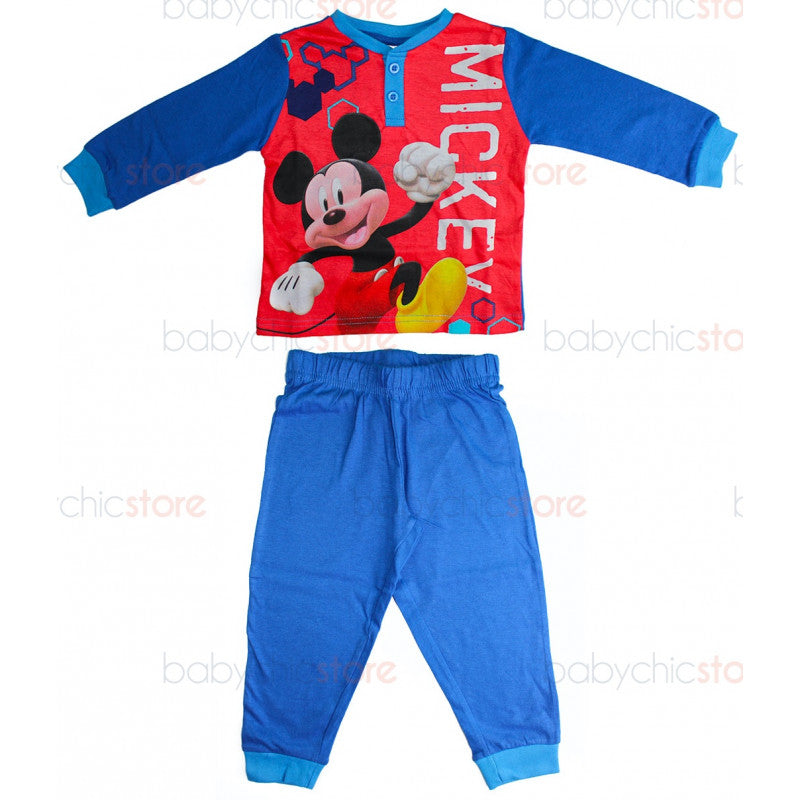 Pigiama Primavera/Estate Topolino Rosso - 3 Anni