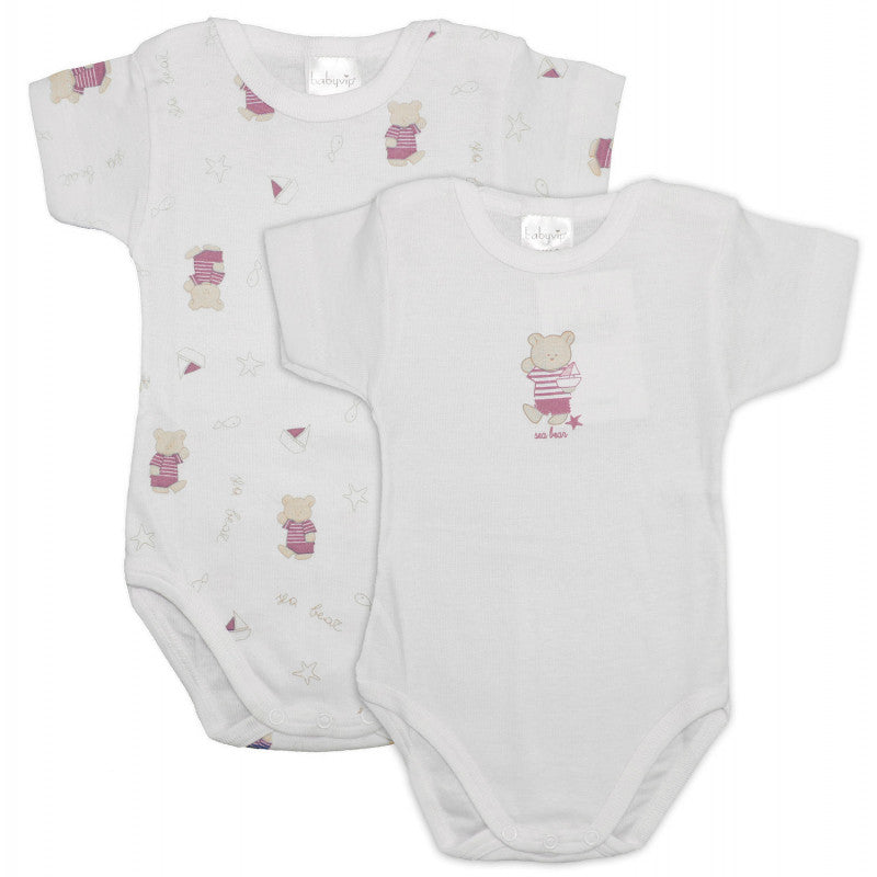 Set 2 Body Orsetto Rosa - 9 Mesi