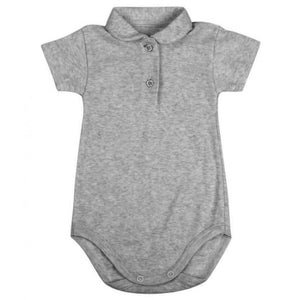 Body Neonato modello Polo Grigio - 12 Mesi