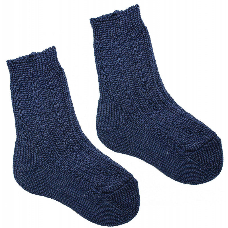 Calzino Corto in Cotone Blu - 23 - 26