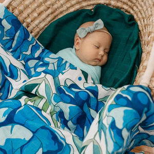 Tommy Lise - Mussola in Cotone Biologico Azure Blossom - 3