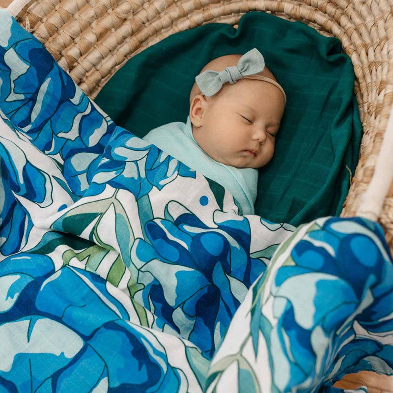 Tommy Lise - Mussola in Cotone Biologico Azure Blossom - 3