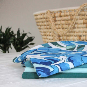 Tommy Lise - Mussola in Cotone Biologico Azure Blossom - 6