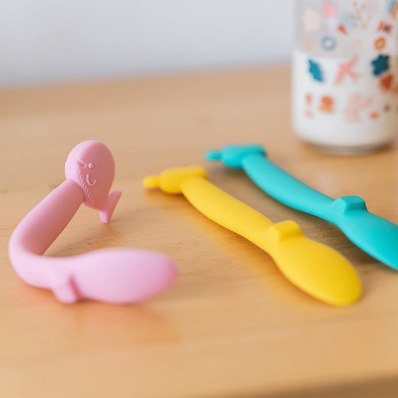 Cucchiaio In Silicone Per Bambini +4 Mesi - Rosa - 6