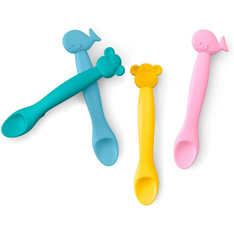Cucchiaio In Silicone Per Bambini +4 Mesi - Azzurro - 4