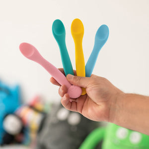 Cucchiaio In Silicone Per Bambini +4 Mesi - Azzurro - 8