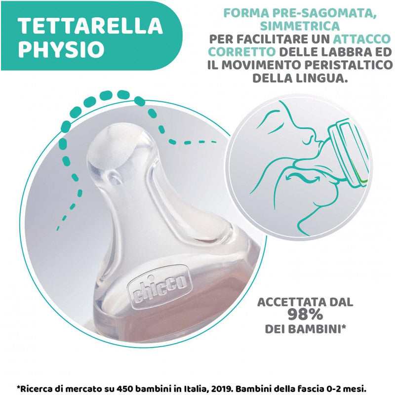 Biberon Chicco Perfect 5 - 300 ml - Azzurro - 5