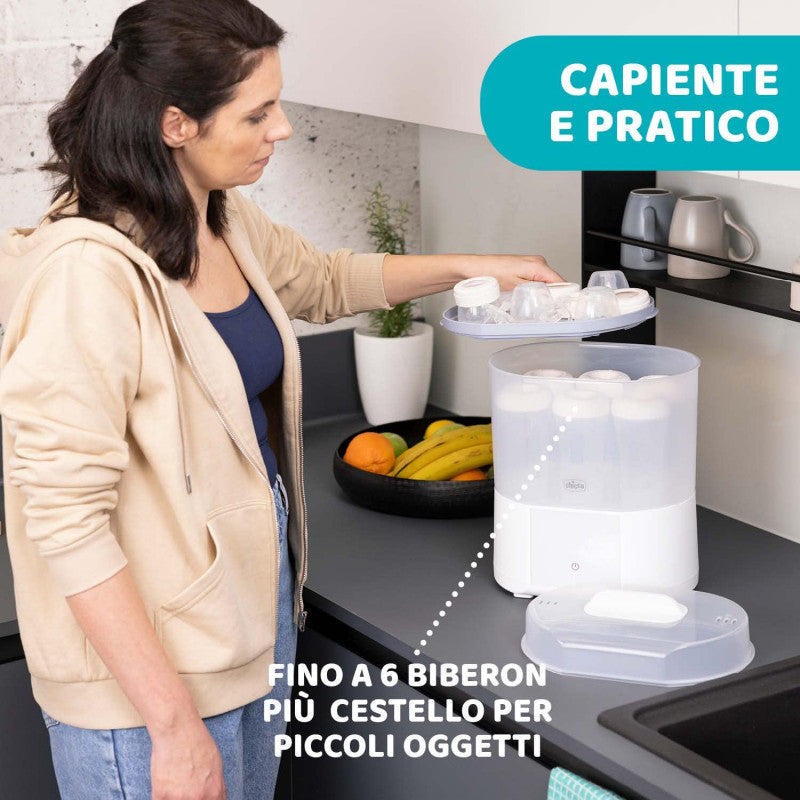 Chicco - Sterilizzatore con Asciugatura + 4 Filtri di Ricambio - 8