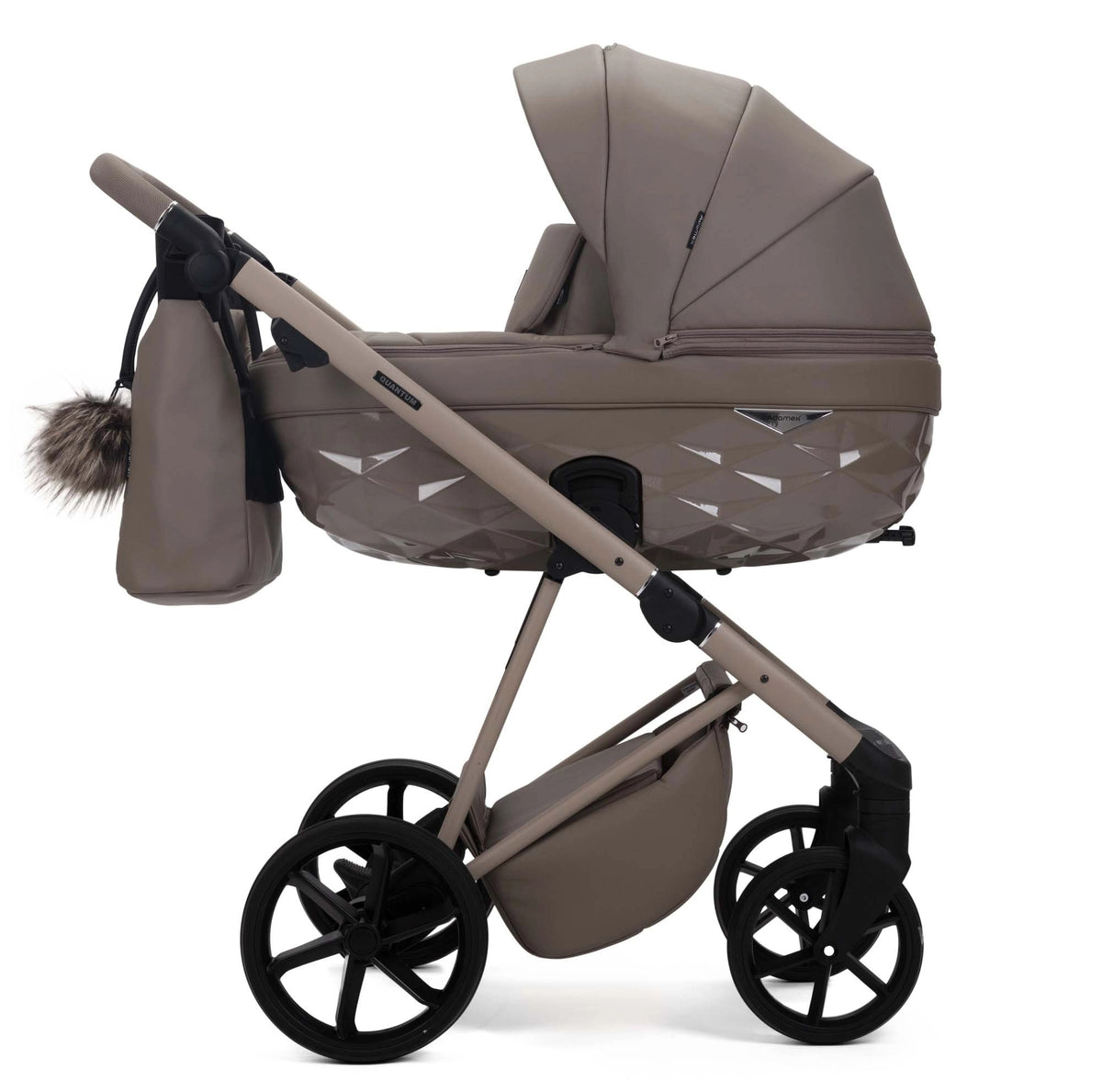 Adamex - Kočárek 3v1 Quantum Cappuccino Leather