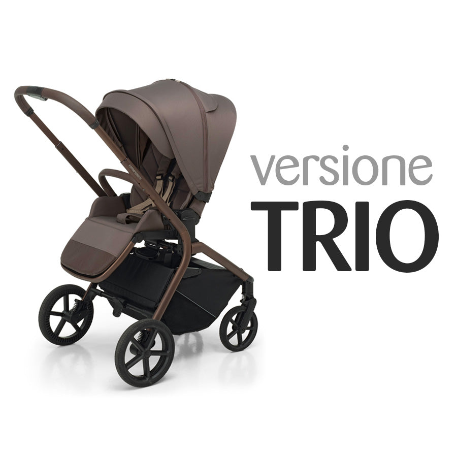 Kočárek 3v1 Foppapedretti Snap Brown autosedačka Disk Infant Rekline i-Size